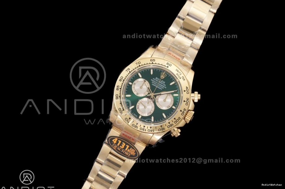 QF 2025 YG 126508 V6 Best 1:1 Dial 493 Daytona (Gain SmoothTexture QF4131 Bracelet Green on Edition Weight) YG 0212
